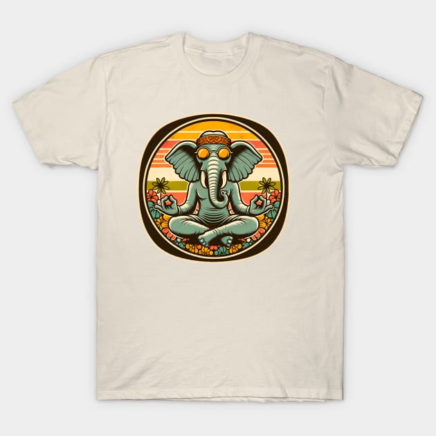 Meditating Elephant T-Shirt by Total 8 Yoga